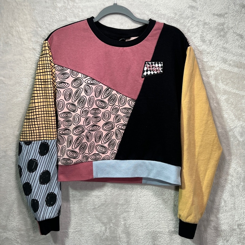 Vans‎ x Disney Nightmare Before Christmas Sally Patchwork Cropped Sweatshirt S
